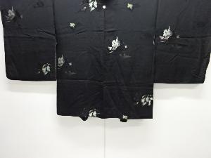 大正ロマン　草葉模様織り出し一つ紋羽織